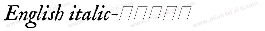 English italic字体转换